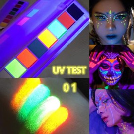 Go Ho 8 Colors Water Activated Eyeliner Palette,High Pigment Bright Vibrant Fluorescent Rainbow Colorful Eye/Face/Body Paint,Matte and UV Paint Graphic Eyeliner with Brushes-01 Go Ho 8 Colors Water Activated Eyeliner Palette,High Pigment Bright Vibrant Fluorescent Rainbow Colorful Eye/Face/Body Paint,Matte and UV Paint Graphic Eyeliner with Brushes-01