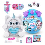 Rainbocorns Puppycorn Rescue (Husky) by ZURU, Collectible Plush, Stuffed Animal Girl Toys, Surprise Egg, Stickers, Syringe Slime, Ages 3+ for Girls, Children, 9.06 x 7.87 x 11.02 inches