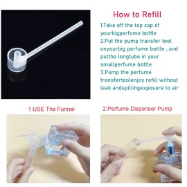 12ML Perfume Atomizer Bottle Refillable,Mini Portable Spray Bottle,Scent Pump Case,With Dispenser tool,for Out Side Work Travel Fitness (Pack of 6)