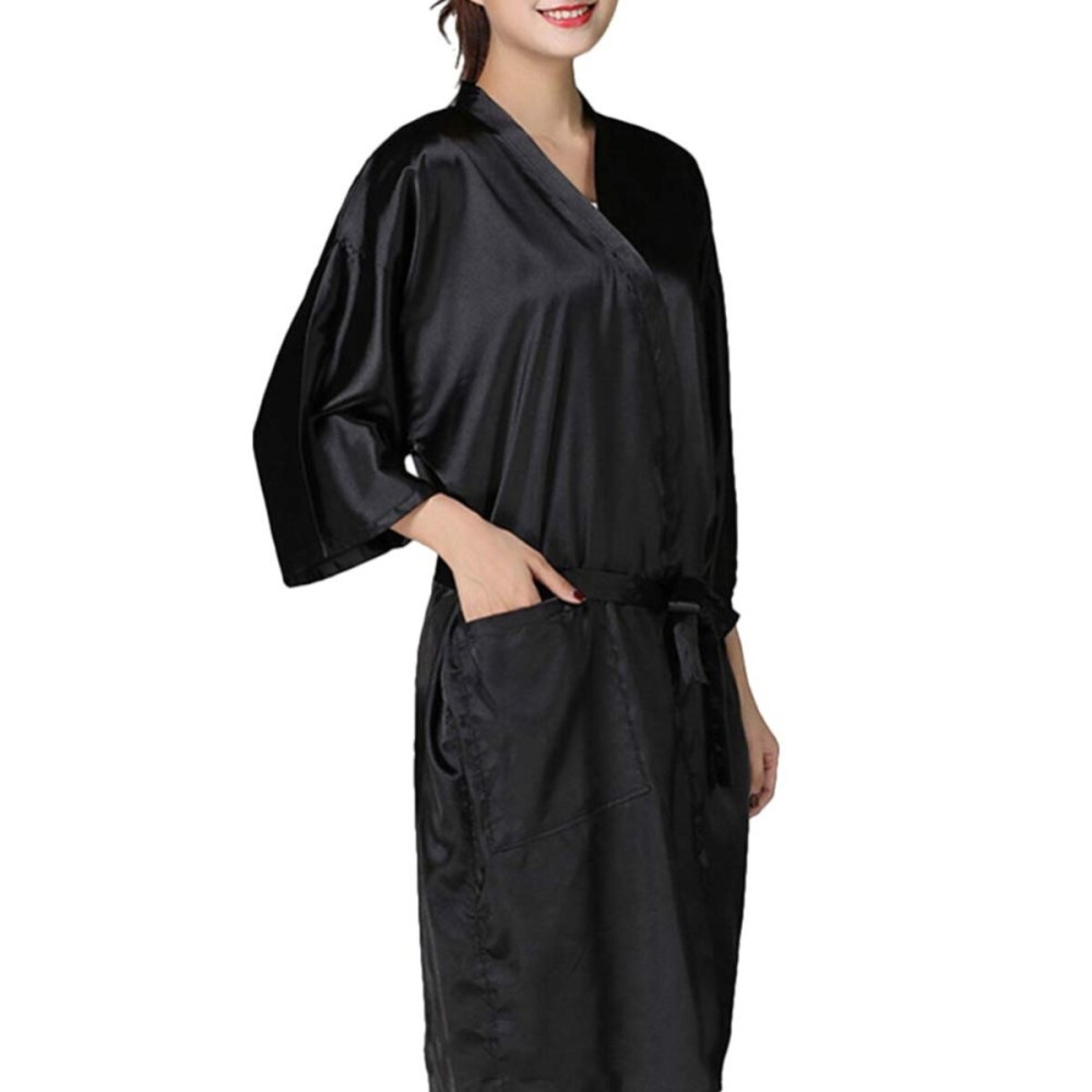 Salon Client Gown Robes Cape Black Hair Cutting Smocks Hair Salon Smocks for Hairdressing Spa
