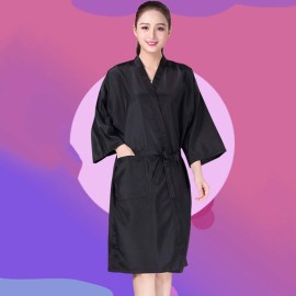 Salon Client Gown Robes Cape Black Hair Cutting Smocks Hair Salon Smocks for Hairdressing Spa
