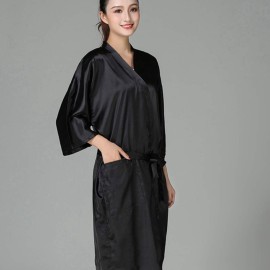 Salon Client Gown Robes Cape Black Hair Cutting Smocks Hair Salon Smocks for Hairdressing Spa
