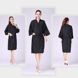 Salon Client Gown Robes Cape Black Hair Cutting Smocks Hair Salon Smocks for Hairdressing Spa