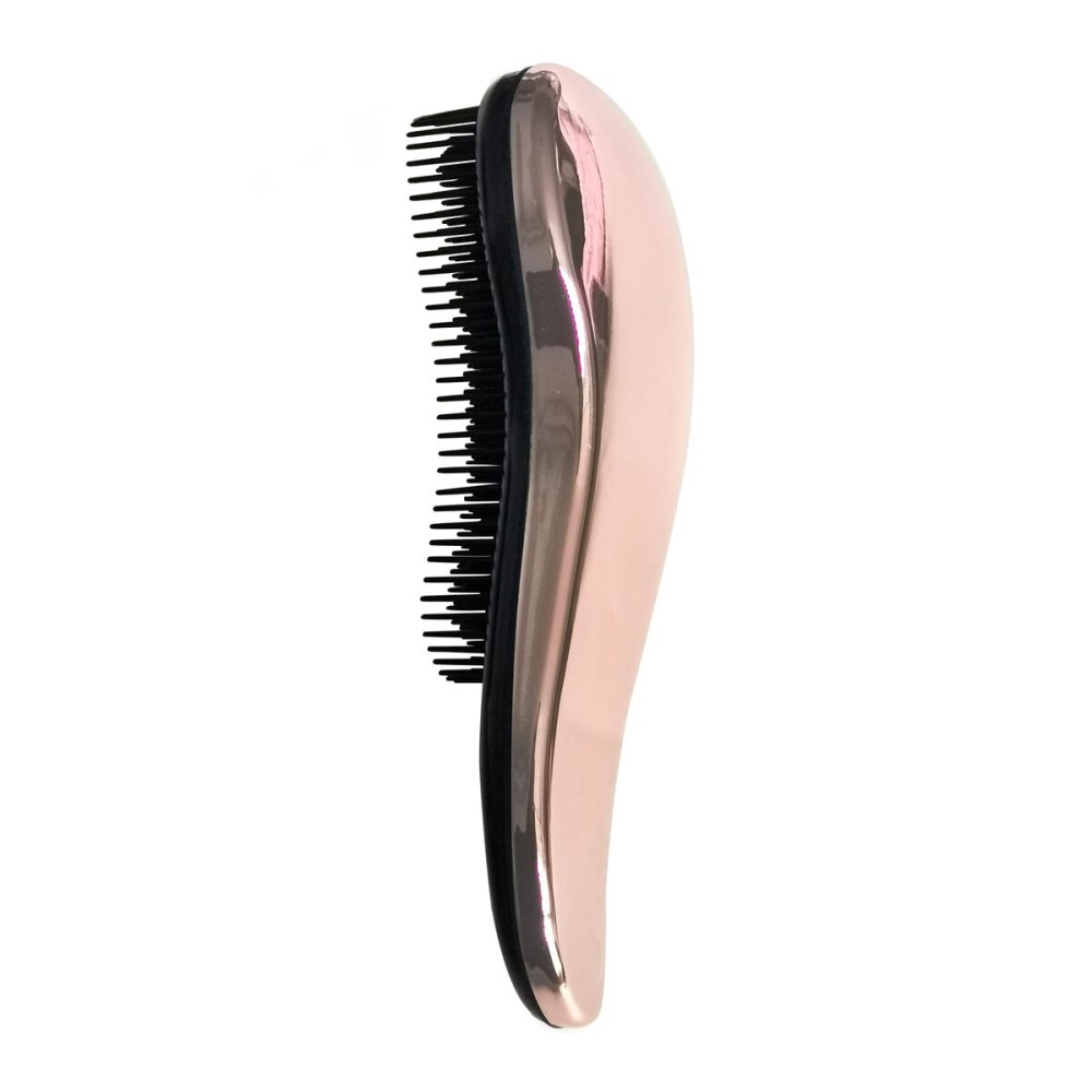 Electroplated Detangling Hair Brush with Smooth Handle for All Hair Types and Styles-Ideal for Adults and Kids, Natural, Curly Straight Wet or Dry Hair- Rose gold Styling Brush