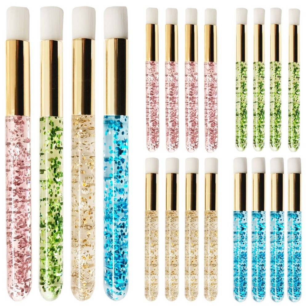 20-Piece Lash Shampoo Brush Set - Eyelash Extension Cleanser, Peel Off Blackhead, Nose Pore Deep Cleaning Brush for Face & Eyelash