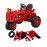 Gynthias 1/12 Classic Farm Tractor Toys Building Blocks Set Endless Fun for Kids with A Collection of Tractor Toys to Building Your Own 302Pcs Classic Red Farm Tractor