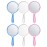 OMIRO Hand Mirror, Double-Sided Handheld Mirror 1X/3X Magnifying Mirror with Handle, Set of 6 (Mix Colors)