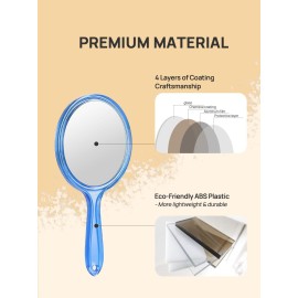 OMIRO Hand Mirror, Double-Sided Handheld Mirror 1X/3X Magnifying Mirror with Handle, Set of 6 (Mix Colors) OMIRO Hand Mirror, Double-Sided Handheld Mirror 1X/3X Magnifying Mirror with Handle, Set of 6 (Mix Colors)