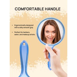 OMIRO Hand Mirror, Double-Sided Handheld Mirror 1X/3X Magnifying Mirror with Handle, Set of 6 (Mix Colors) OMIRO Hand Mirror, Double-Sided Handheld Mirror 1X/3X Magnifying Mirror with Handle, Set of 6 (Mix Colors)