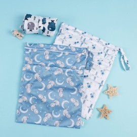 babygoal Wet Dry Bags for Baby Cloth Diapers, Washable Travel Bags, Beach, Pool, Gym Bag for Swimsuits & Wet Clothes with Two Zippered Pockets 3 Pack, 3LN28 babygoal Wet Dry Bags for Baby Cloth Diapers, Washable Travel Bags, Beach, Pool, Gym Bag for Swimsuits & Wet Clothes with Two Zippered Pockets 3 Pack, 3LN28