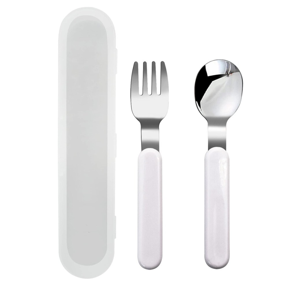 VANRA 2-Piece Children Fork And Spoon Set 18/10 Stainless Steel Child Flatware Set Kids Utensils Set with Case for Lunch Box VANRA 2-Piece Children Fork And Spoon Set 18/10 Stainless Steel Child Flatware Set Kids Utensils Set with Case for Lunch Box