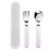 VANRA 2-Piece Children Fork And Spoon Set 18/10 Stainless Steel Child Flatware Set Kids Utensils Set with Case for Lunch Box