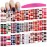 SILPECWEE 30 Sheets Plaid Nail Polish Strips Full Nail Wraps Self Adhesive Nail Polish Stickers for Women Nail Strips Real Nail Polish Nail Art Accessories with 1pc Nail File