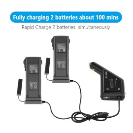 Hanatora 3 in 1 Battery Car Charger for DJI Mavic 3/Classic/Pro/Cine/Enterprise Drone, 12V Rapid Charging Hub Accessories