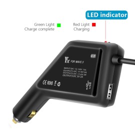 Hanatora 3 in 1 Battery Car Charger for DJI Mavic 3/Classic/Pro/Cine/Enterprise Drone, 12V Rapid Charging Hub Accessories