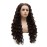 LUSHY BEAUTY Hair Synthetic Lace Front Wig Curly Long 26inch Two Tone Brown Mix Heavy Density Realistic Wig