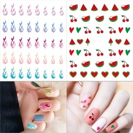 WOKOTO 12 Sheets Kids Nail Stickers for Nail Art Decals 3D Self-Adhesive Nail Art Stickers for Girls Kids Women Cute Carton Flowers Leaves Animals Plants Fruits Nail Decals Stickers for Nails WOKOTO 12 Sheets Kids Nail Stickers for Nail Art Decals 3D Self-Adhesive Nail Art Stickers for Girls Kids Women Cute Carton Flowers Leaves Animals Plants Fruits Nail Decals Stickers for Nails