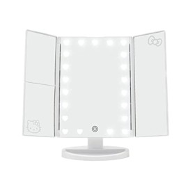 Impressions Vanity Hello Kitty Trifold LED Mirror, Desk Mirror with Lights and Touch Sensor Dimmer, Lighted Makeup Mirror with Adjustable 2X and 3X Magnifying Mirror (White) Impressions Vanity Hello Kitty Trifold LED Mirror, Desk Mirror with Lights and Touch Sensor Dimmer, Lighted Makeup Mirror with Adjustable 2X and 3X Magnifying Mirror (White)