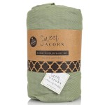 Sweet Acorn 3 Piece Toddler Bedding Sets - Organic Cotton Jersey Knit - Fits Convertible Cribs and Mattresses - 9 x 28 x 52 - Juniper Green