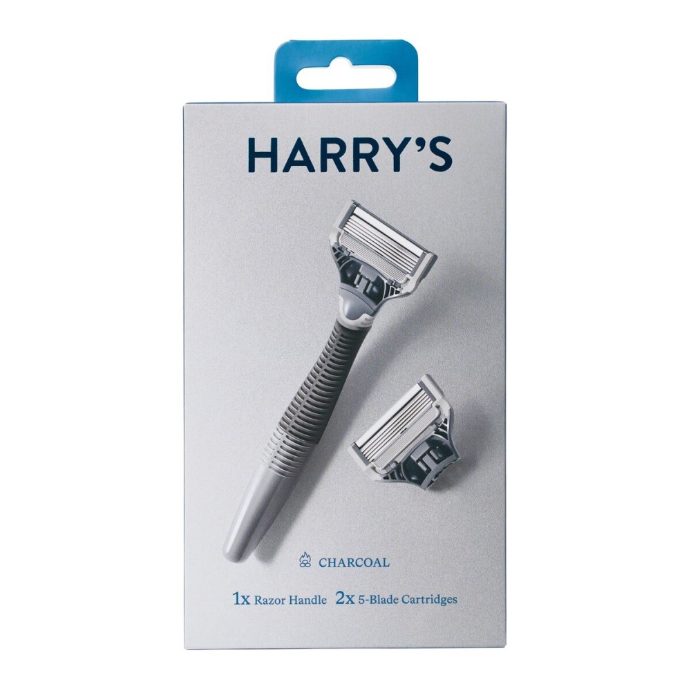 Harry\'s Charcoal Razor Handle Plus 2 Blade Cartridges Harry\'s Charcoal Razor Handle Plus 2 Blade Cartridges