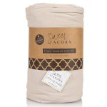 Sweet Acorn 3 Piece Toddler Bedding Sets - Organic Cotton Jersey Knit - Fits Convertible Cribs and Mattresses - 9 x 28 x 52 - Fog Grey