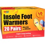 Insole Foot Warmers (20 Pairs) - Up to 10 Hours of Heat, Easily Apply with Adhesive - Ultra Thin, Easy, All Natural - Air Activated, Odorless Hot Insole Warmers - Sport Temp