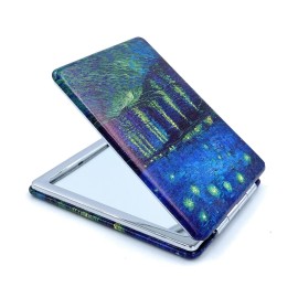 Aeisage Handheld Compact Mirror - Mini Makeup Mirror for Men & Women, Pocket Size, Art Prints Starry Night, Diameter 2.75inch x 0.4inch Thickness Aeisage Handheld Compact Mirror - Mini Makeup Mirror for Men & Women, Pocket Size, Art Prints Starry Night, Diameter 2.75inch x 0.4inch Thickness