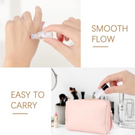 JIUWU 50Pcs 3ml Clear Essential Oil Roller Bottles, Refillable Roll On Rollerball Bottles for Perfume & Oil Samples, with 1 Opener & 2 Funnels