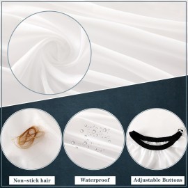 FEBSNOW Professional Barber Cape White Salon Hair Cutting Cape with Adjustable neckline and Neck Duster Brush Barber Shop Supplies 46.8  56 Inch FEBSNOW Professional Barber Cape White Salon Hair Cutting Cape with Adjustable neckline and Neck Duster Brush Barber Shop Supplies 46.8  56 Inch