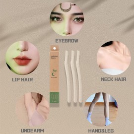 EZ Eyebrow Razor - 6pcs Eco Friendly Face Razors for Women, Biodegradable Dermaplane Razor Face Shaver for Women Face and Body Use, Multipurpose Facial Hair Removal Blades Tool EZ Eyebrow Razor - 6pcs Eco Friendly Face Razors for Women, Biodegradable Dermaplane Razor Face Shaver for Women Face and Body Use, Multipurpose Facial Hair Removal Blades Tool