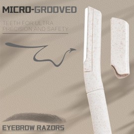 EZ Eyebrow Razor - 6pcs Eco Friendly Face Razors for Women, Biodegradable Dermaplane Razor Face Shaver for Women Face and Body Use, Multipurpose Facial Hair Removal Blades Tool EZ Eyebrow Razor - 6pcs Eco Friendly Face Razors for Women, Biodegradable Dermaplane Razor Face Shaver for Women Face and Body Use, Multipurpose Facial Hair Removal Blades Tool