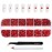 Beadsland Rhinestones for Makeup,8 Sizes 2500pcs Red Flatback Rhinestones Eye Gems for Nails Crafts with Tweezers and Wax Pencil,Siam,SS4-SS30