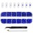 Beadsland Rhinestones for Makeup,8 Sizes 2500pcs Blue Flatback Rhinestones Face Gems for Nails Crafts with Tweezers and Wax Pencil,Sapphire,SS4-SS30