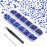 Beadsland Rhinestones for Makeup,8 Sizes 2500pcs Blue Flatback Rhinestones Face Gems for Nails Crafts with Tweezers and Wax Pencil,Sapphire,SS4-SS30