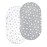 Bassinet Sheets 2 Pack, Fit for Halo Bassinet Swivel Sleeper, Universal Sheet for Rectangle, Oval, Hourglass Bassinet Mattress Flexible for Different Cradle, Grey&White