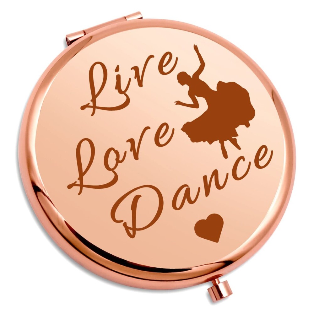 Dance Lover Gift Dance Teacher Gifts Compact Makeup Mirror Dance Gift for Ballet Girl Ballerina Dancer Daughter Graduation Birthday Gift Compact Mirror Ballet Tap Jazz Modern Dance Recital Gift