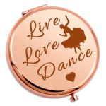 Dance Lover Gift Dance Teacher Gifts Compact Makeup Mirror Dance Gift for Ballet Girl Ballerina Dancer Daughter Graduation Birthday Gift Compact Mirror Ballet Tap Jazz Modern Dance Recital Gift