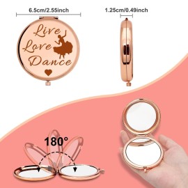 Dance Lover Gift Dance Teacher Gifts Compact Makeup Mirror Dance Gift for Ballet Girl Ballerina Dancer Daughter Graduation Birthday Gift Compact Mirror Ballet Tap Jazz Modern Dance Recital Gift