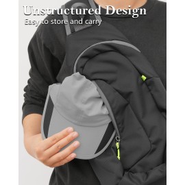 GADIEMKENSD Outdoor Running Hat Men\'s Cooling UPF50+ Womens Baseball Cap Sport Mesh Sun Hat Trucker Dad Hats Quick Dry Breathable Unstructured for Summer Camping Hiking Light Grey S/M 6 7/8-7 1/4