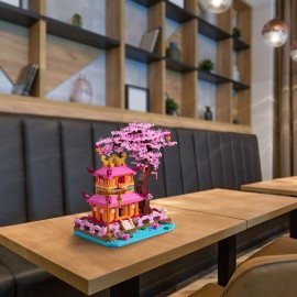 DOLBLOCK Sakura Tree House Micro Building Blocks Set for Women\'s Adult, Japanese Cherry Blossom Treehouse Ideal Gift for Girls Ages of 14+ and Lover - Challenging, Creative, Collector\'s Item