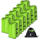 brooman Scrimmage Training Vest Kids Youth Adult Soccer Practice Jersey Athletic Pinnies (M,Lime)
