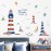 wondever Nautical Lighthouse Wall Stickers Sailboat Seagull Peel and Stick Wall Art Decals for Kids Bedroom Baby Nursery Living Room