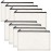 ZeeDix 8 Pack 8.3 x 5 inches Blank DIY Craft Bag - White Canvas Zipper Pouch Bags Multipurpose Cosmetic Bag Makeup Pouch with Zipper, Travel Toiletry Bag for Storage