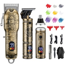 EHJYO Hair Clippers for Men Professional Cordless Hair Clippers, USB Rechargeable Clippers for Hair Cutting-LCD Display Gifts for Men Him EHJYO Hair Clippers for Men Professional Cordless Hair Clippers, USB Rechargeable Clippers for Hair Cutting-LCD Display Gifts for Men Him