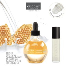 Cuccio Naturale Cuticle Revitalizing Oil Set - Provides Intense Hydration - Replenishes And Strengthens Nails - Promotes Healthier Skin - Easy To Use Rollerball Applicator - Milk And Honey - 2 Pc Cuccio Naturale Cuticle Revitalizing Oil Set - Provides Intense Hydration - Replenishes And Strengthens Nails - Promotes Healthier Skin - Easy To Use Rollerball Applicator - Milk And Honey - 2 Pc