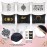 Saintrygo 6 Pcs Witchy Gifts Halloween Tarot Makeup Bag Tarot Cards Phase Aesthetic Moon Canvas Toiletry Cosmetic Bag for Witchcraft Lover Women Coven