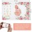 Yokakio Baby Monthly Milestone Blanket Girl, Milestone Blanket for Baby Girl, Track Growth and Age, Newborn Shower Gifts for Mom, Includes Floral Wreath & Pink Bow Headband, 60 X 40