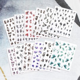 WOKOTO 12 Sheets Gradient Design Flower Nail Stickers for Nail Art Stickers Decals Tips 3D Nail Self-Adhesives Decals for Women Nails Art Design Dry Flowers for Nails Decals 3D Flowers for Nails WOKOTO 12 Sheets Gradient Design Flower Nail Stickers for Nail Art Stickers Decals Tips 3D Nail Self-Adhesives Decals for Women Nails Art Design Dry Flowers for Nails Decals 3D Flowers for Nails