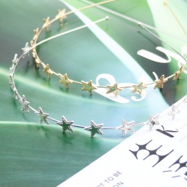 Aswewamt 2 PACK Alloy Five-pointed Star Headbands Bridal Hair Hoop Wedding Hair Accessories Ornaments for Elegant Women Girls (Silver) Aswewamt 2 PACK Alloy Five-pointed Star Headbands Bridal Hair Hoop Wedding Hair Accessories Ornaments for Elegant Women Girls (Silver)