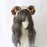 GK-O Lolita Bear Ear Headband Bowknot Hair Kawaii Lolita Prop Headwear Cute Hairpin Female Headdress Hair Accessories Handmade (Brown)